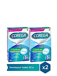 Corega Cleanser Bio Protez Temizleme Tableti 30'lu x 2 Adet