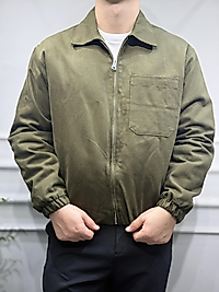 Gabardin Kumaş Bomber Mont - Haki Yeşil
