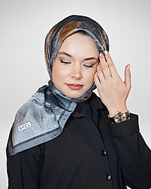 Dijital Kristal Eşarp Pastel Mermer Desenli