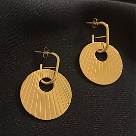 Yargıcı Model Plaka Tasarım  Gold Çelik Küpe