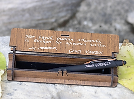 Kişiye Özel Ahşap Kutulu Metal Kalem