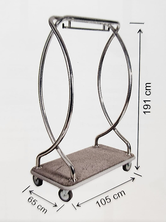 Valiz Taşıma Arabası Krom