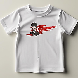 Ulusal Baskılı Normal Kalıp  Çocuk Tişört