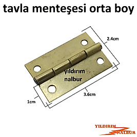 TAVLA MENTEŞESİ KUTU MENTEŞE SARI ORTA BOY MENTEŞE HOBİ MENTEŞE