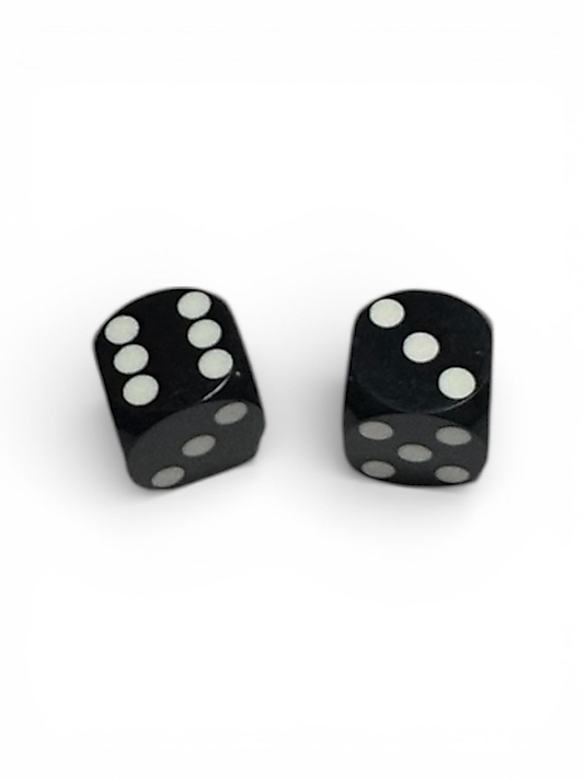 Black Opaque Backgammon Precision Dice