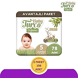 Baby Turco Bebek Bezi 5 Numara 78'li (156 adet)