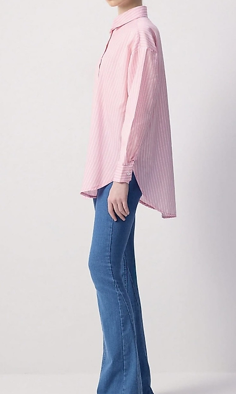 ÇİZGİLİ GÖMLEK PEMBE