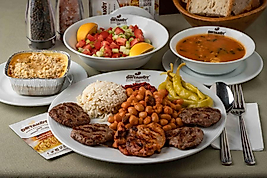 Muhteşem Karışık-Çorba-Salata-Ballı Fındıklı Fırın Sütlaç Menü