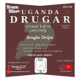 BrownBliss ® Uganda Drugar Çekirdek Kahve