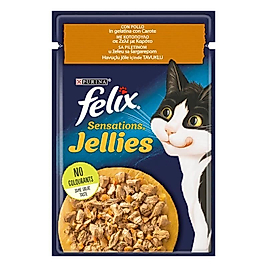 Felix Sensation Tavuk & Havuçlu Kedi Yaş Mama 85 Gr