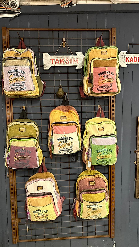 Old Cotton Cargo new Pathcwork Çok Bölmeli Günlük Sırt Çantası