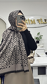 Coacha desen çift taraflı şal