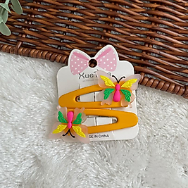 Kelebek Figürlü Kız Çocuk 2li Çıtçıt Toka