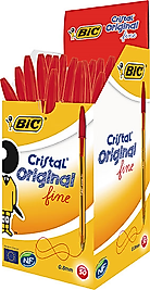 BIC TÜKENMEZ KALEM CRISTAL FINE 50 Lİ KIRMIZI 872720