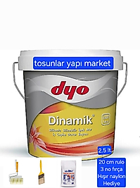 Dyo Dinamik İç Cephe Silikonlu Silinebilir İpek Mat Boya 2,5 Lt