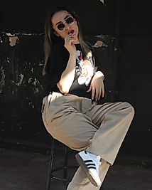 Style Baskılı Crop Tişört