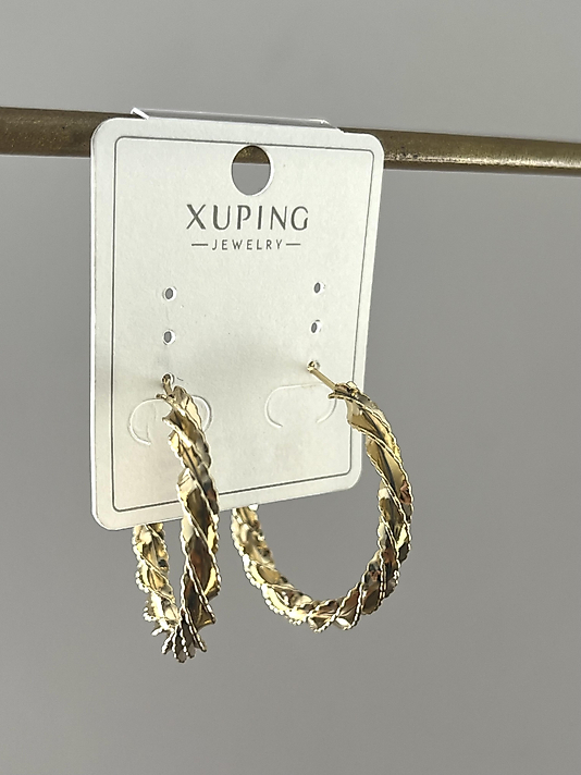 Xuping Desenli Halka Küpe