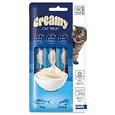M-PETS Creamy Tuna ve Karidesli Kedi Ödülü 4x15gr