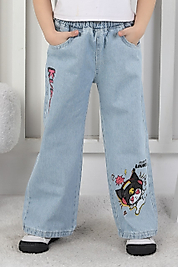 BASKILI KOT PANTOLON %100 PAMUK