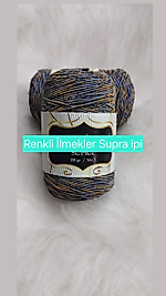 Supra İpi Ebruli Sİmli Düz Renkler 200gr