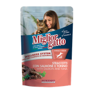 Miglior Gatto Somon & Tuna Parçalı Pouch 100Gr. 24'Lü