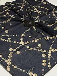 İNCİ DESEN SOFT EŞARP LACİVERT 04