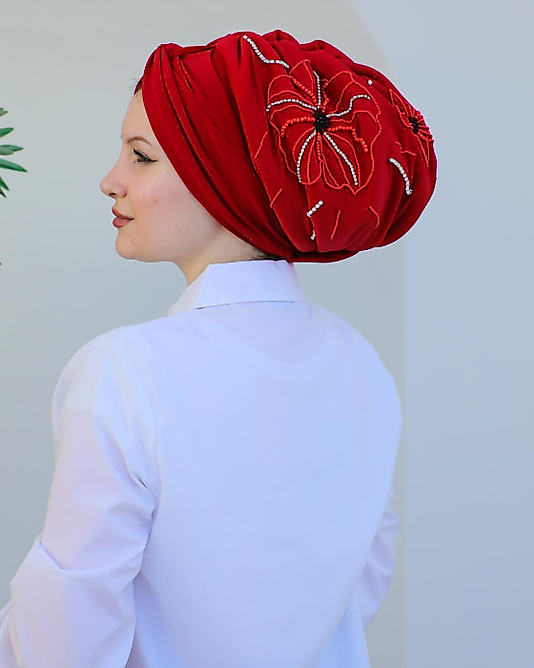 Önü Düğümlü  İşlemeli Dolgulu Bone