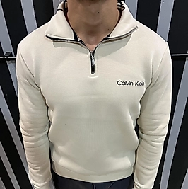 Zerowear - Calvin Klein yarım fermuarlı erkek sweatshirt