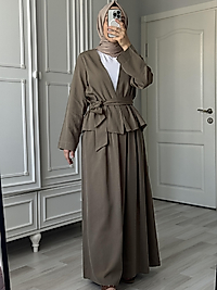 Kimono Etekli Takım - Yeşil