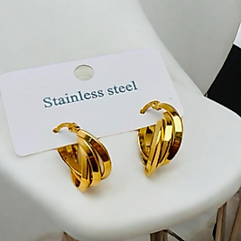 Çelik burgu küpe gold