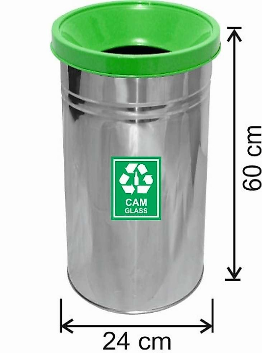 Geri Dönüşüm Çöp Kovası Paslanmaz 27 LT ( KDV DAHİL )