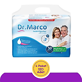 Dr. Marco Belbantlı Yetişkin Hasta Bezi Büyük (L) 120 Adet (4x30)