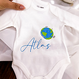 Atlas Bebek Hediyeliği Çıtçıtlı Baskılı Body