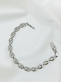 Xuping Tiger Eyes Zirkon Taş Detaylı Çelik Bileklik(SILVER)