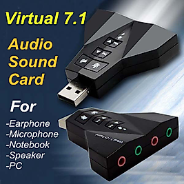 Harici Sanal 7.1 CH USB 2.0 3D Ses Kartı