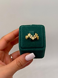 Altın Renk Yıldız Figürlü Yüzük