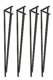 Firkete Masa Ayağı 16'lık Metal 71 Cm Siyah