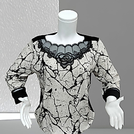 dantel yakalı fakir kol penye bluz