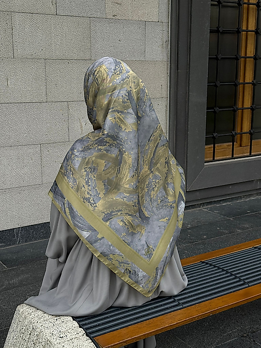 Fırça Desen Büyük Boy Pamuklu Soft Eşarp