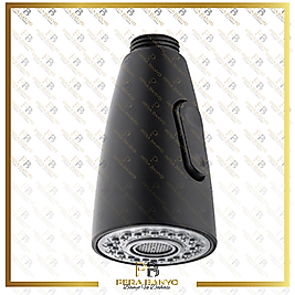 Endüstriyel Ve Spiralli Mutfak Evye Bataryası Siyah El Duşu-batarya Boru Ucu Başlığı 2fonksiyonlu