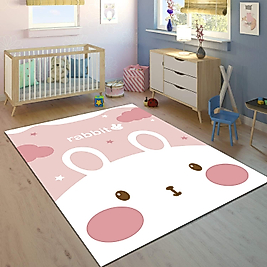 Minibabyrooms Sevimli Tavşan Desenli 8 mm Kalınlıkta Çocuk Odası Halısı