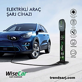 WiseCar 7.4 KW Kartlı Standlı Elektrikli Araç Şarj Cihazı 5mt KABLOLU WTX3(Hediyeli)🎁