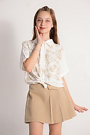 Gömlek şort etekli takım