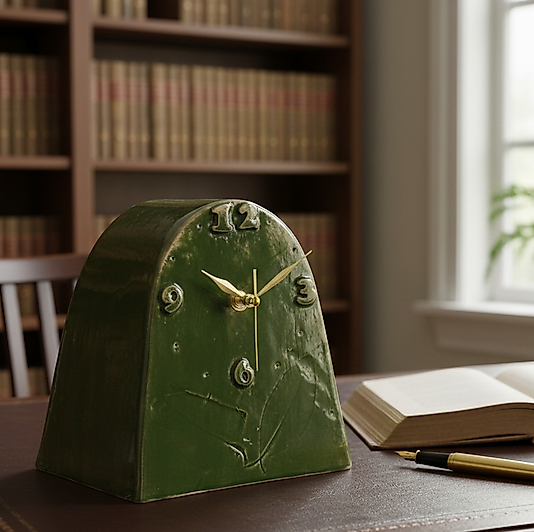 Yeşil Renkli Büyük Masa Saati MS014