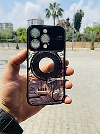 iPhone 15 Pro Lens Korumalı Telefon Kılıfı Antrasit Siyah