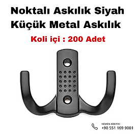 Noktalı Küçük Askı Siyah Koli 200 Adet