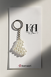 El Yapımı İnci Boncuklu Kalp Anahtarlık – Karra Art 10 Adet (KARTSIZ)