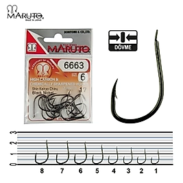 Maruto 6663NS Siyah Nikel Olta iğnesi