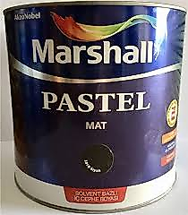 marshall pastel mat sentetik boya siyah 0.75 lt