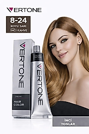 VERTONE SAÇ BOYASI 60 ML. (8-24 KOYU SARI İNCİ KAHVE)